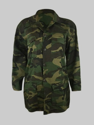 Camouflage and Neon Yellow Jacket