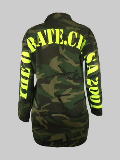 Camouflage and Neon Yellow Jacket