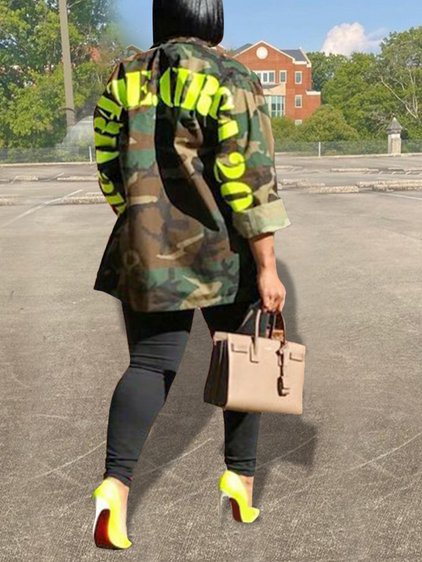 Camouflage and Neon Yellow Jacket