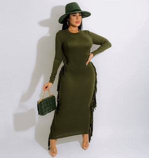 Fitted Tassel Dress