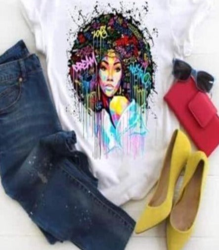 Dream, Love, Live Afro Graffiti Girl