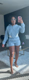 Hoodie Jacket Short Set